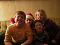 [Taylor (brother), Heather (cousin), Terry (Heather's Nephew, my cousin Tonya's 2nd son), Kelsey (Cousin)]