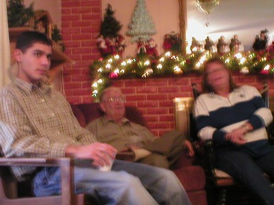 [Joey, Grandpa, Mum]